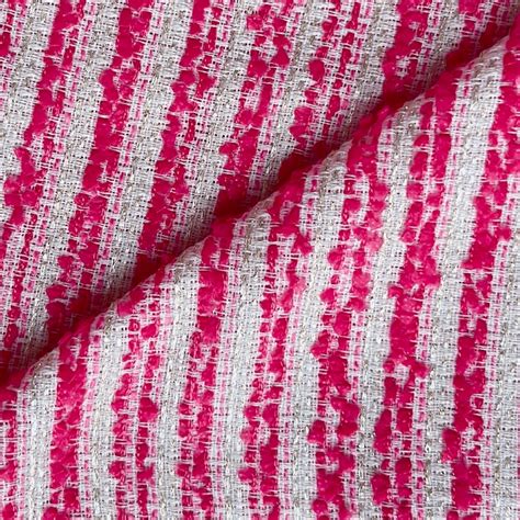 ファンシーツイード【Rayure】ヴィヴィットピンク | 可愛いハンドメイド素材をお届けするショップ～TamTam（タムタム）～