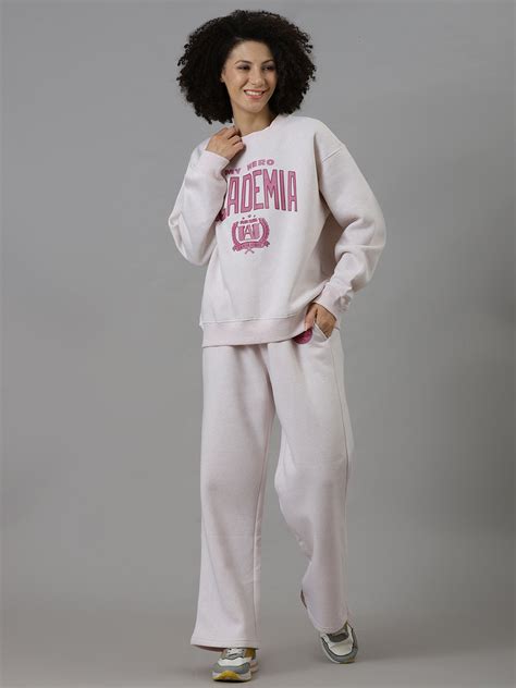 My Hero Academia Printed Sweatshirt & Joggers Co-Ords Set For Women ...