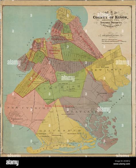 Map of the county of Kings showing the assembly districts. Cartographic ...