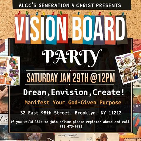 Generation 4 Christ: VISION BOARD PARTY, 32 E 98th St, Brooklyn, 5 ...