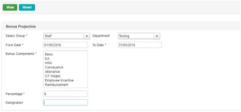 Bonus Projection in Payroll Software | User Manual - effitrac