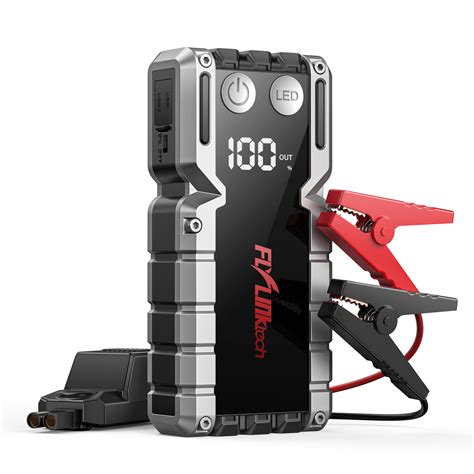 Snapklik.com : FLYLINKTECH Car Jump Starter, 4000A Peak Battery Booster Jump Starter Pack, 12V ...