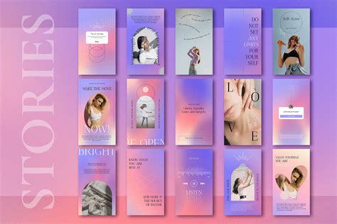 Gradient Instagram Pack By iVector | TheHungryJPEG