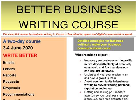 Image result for Business Writing Course