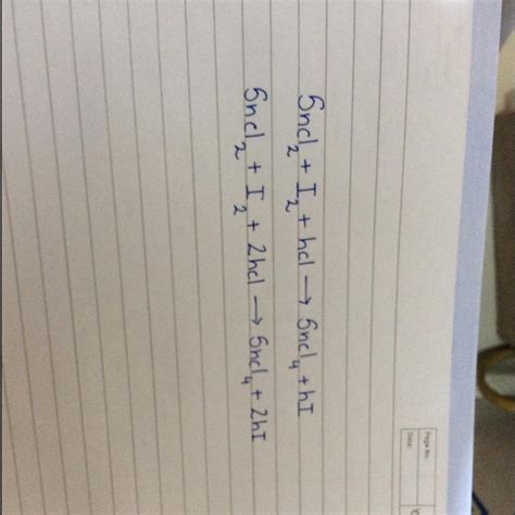 balance sncl2+i2+hcl=sncl4+hi - Brainly.in