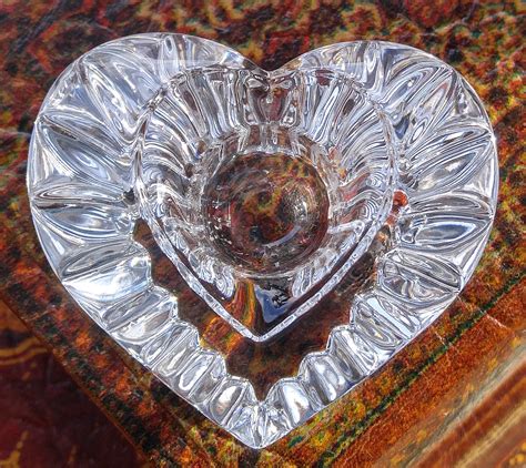 Vintage Mikasa Lead Crystal Candle Holders - “Heartfelt” Design ...