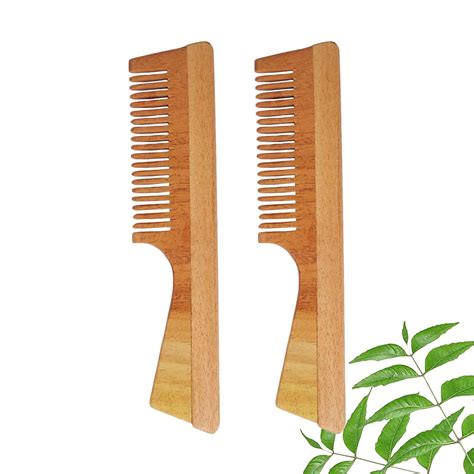 Buy DAUMI Ayurvedic Neem Wood Anti Dandruff Hair Comb (pack of 2 ...