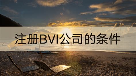 注册BVI公司的条件_BVI公司