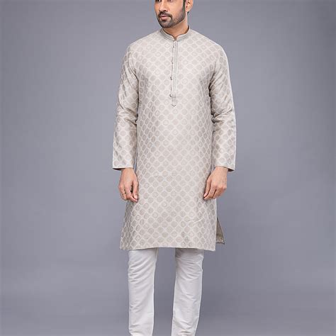 All Over Floral Weaving work Elegant Kurta Pyjama Set – De Royal Mens ...