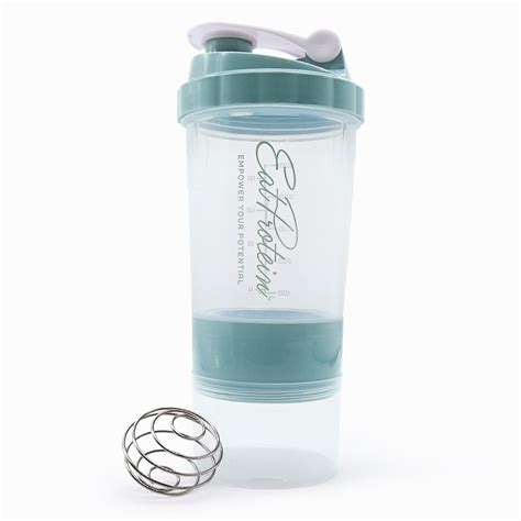 Protein Shaker Bottle 500ml/17oz - Green/Clear - EatProtein