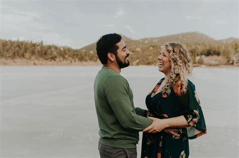 Whitney + Andy | Evergreen Lake Engagement Photos | Colorado Engagement ...