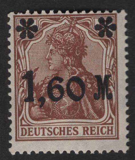 SCG12623 - Germany (Deutsches Reich) 1.60 Mark Germania Overprint Defi ...