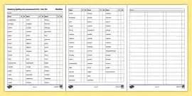 Statutory Spellings Years 3 and 4 | Spelling Words Mat