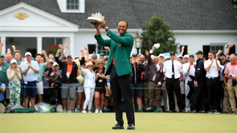 Emotional Tiger Woods fights back tears as he talks about Masters win