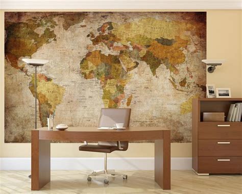 World Map Mural 的图像结果