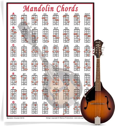 Mini Mandolin Chord Chart Poster - Laminated Philippines | Ubuy