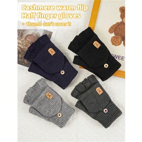 1/2pairs Of Comfortable Thick Knitted Winter Gloves - Touch Screen ...