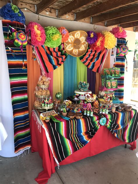 Fiesta candy table Mexican Theme Baby Shower, Mexican Fiesta Birthday ...