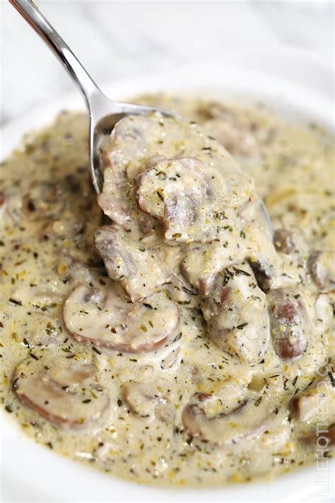 Creamy Keto Mushroom Sauce - For Steaks and More! « LikeHotKeto