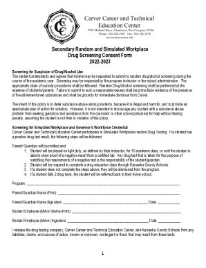 Fillable Online Drug Testing Consent Form (Employee Authorization ...