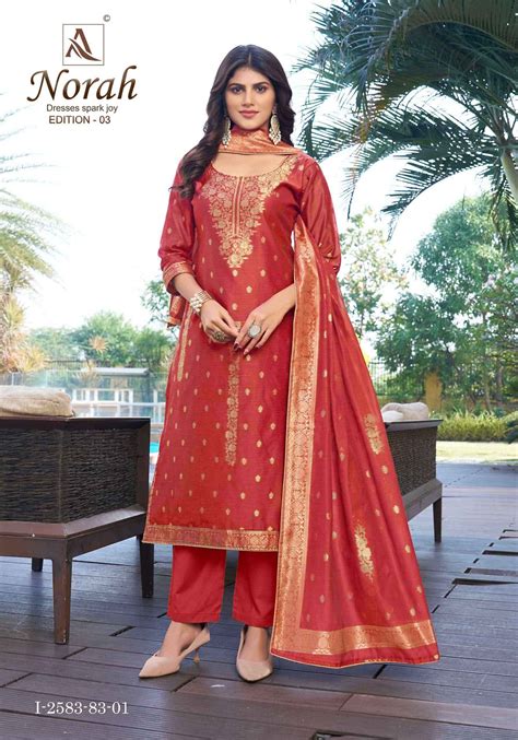 Alok Suit Norah Edition 3 Unstitch Dress Material Surat Supplier