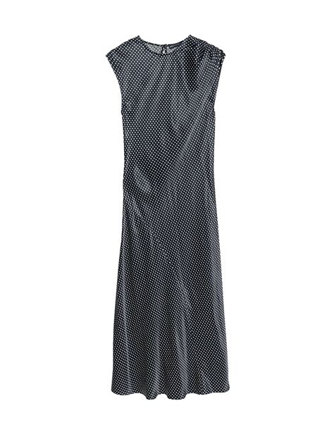 Buy Satin Polka Dot Midi Column Dress at Marks & Spencer