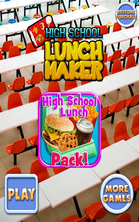 High School Lunch - Kids Breakfast and Lunch Maker Games FREE - App on ...