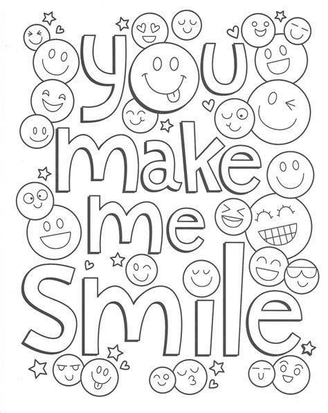 Color A Smile Coloring Pages Smile Coloring Pages Color Printable ...