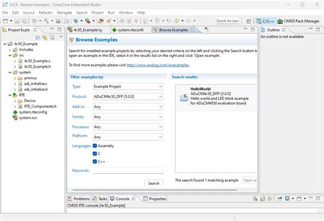 Cross Core Embedded Studio Quickstart User Guide [Analog Devices Wiki]