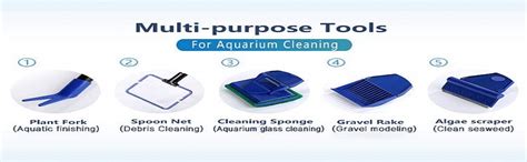 SRI Aquarium 5 in 1 Kit Multi-Function Aquarium/Fish Tank Cleaning Tool ...