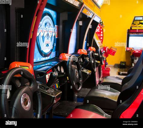 Arcade Racing Game Stock Photo - Alamy