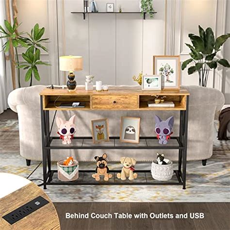 armocity Console Table with Outlets, Entryway Table | Ubuy India