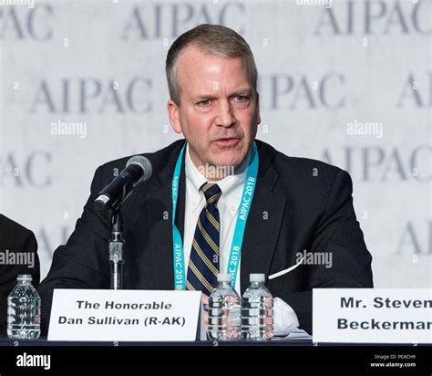Dan Sullivan, United States Senator (R) from Alaska, speaking at the AIPAC (American Israel ...