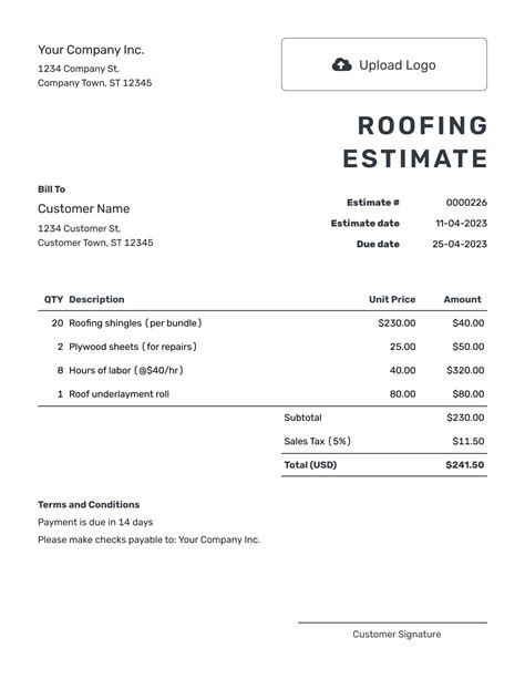 Shingle Roof Estimate Template at Mamie Jones blog