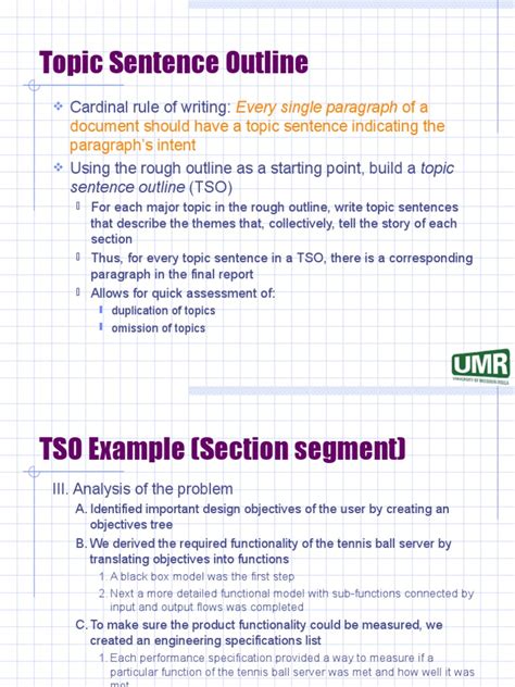 Image result for Topic Sentence Outline Example