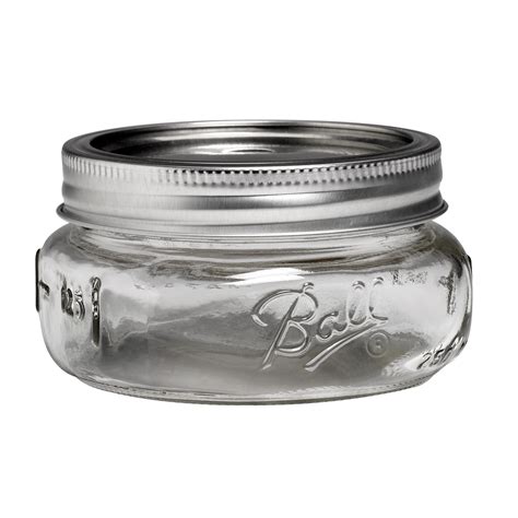 Ball Collection Elite Glass Mason Jar with Lid and Band, Wide Mouth, 8 ...