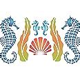 Seahorse Stencil - (Size 12.5”w x 6.5”h) Reusable Wall Stencils for ...