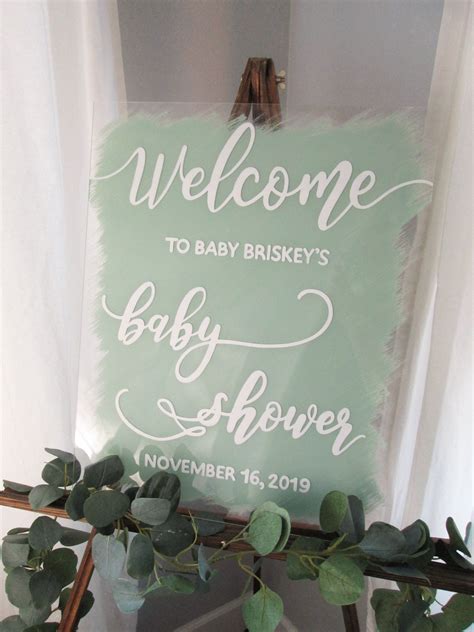 Personalized Baby Shower Acrylic Welcome Sign