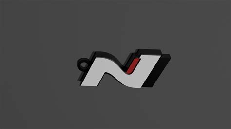 Archivo STL Logotipo Hyundai N Keychain・Modelo imprimible en 3D para descargar・Cults