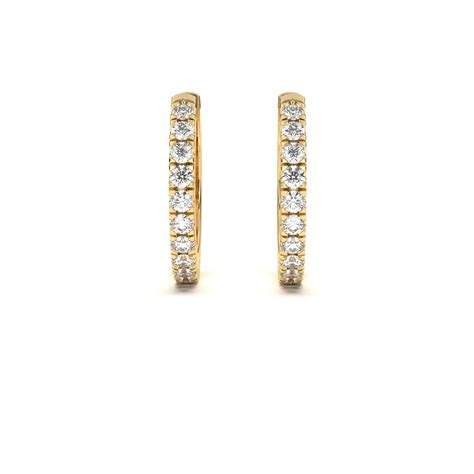 1 Row Diamond Huggies Earrings - Glacier® Jewelry