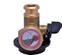 Gas Safe India Brass Gas Safety Device Vertical with Pressure Indicator ...