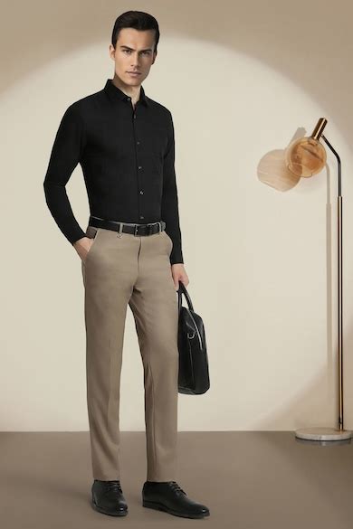 Buy Men Black Slim Fit Full Sleeves Formal Shirt Online - 39633622 ...