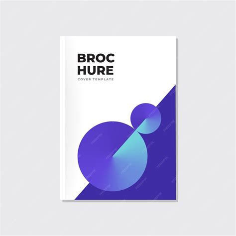 Brochure cover design with blue shapes | Premium Vector