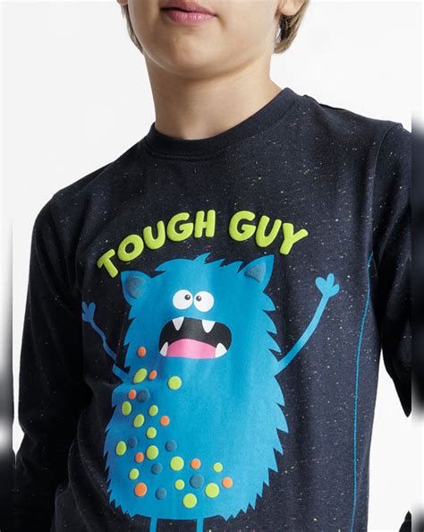 Navy Blue Monster Print T-shirt