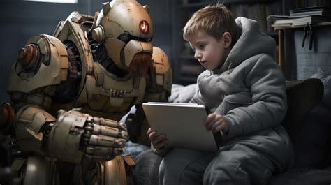 Robot supporting individual uhd wallpaper | Premium AI-generated image