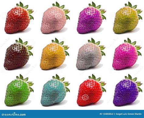 Different Colored Strawberries