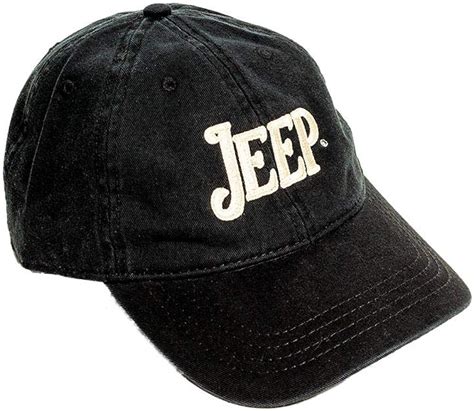 Buy Jeep Vintage Script Logo Heavy Chino Twill Hat Adjustable Buckle ...