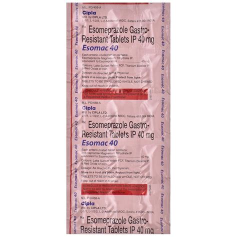 Esomac 40 - Strip of 15 Tablets : Amazon.in: Health & Personal Care