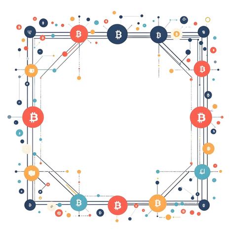 Flat blockchain and dollar path frame concept as a sleek border frame ...
