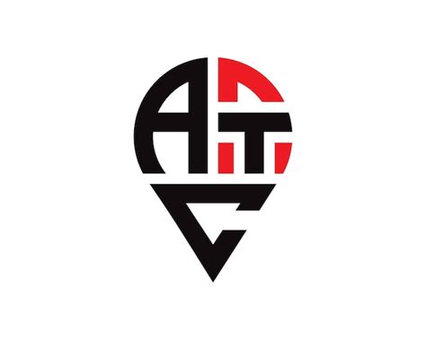 Design du logo en forme de lettre de l'emplacement de l'ATC. | Vecteur ...